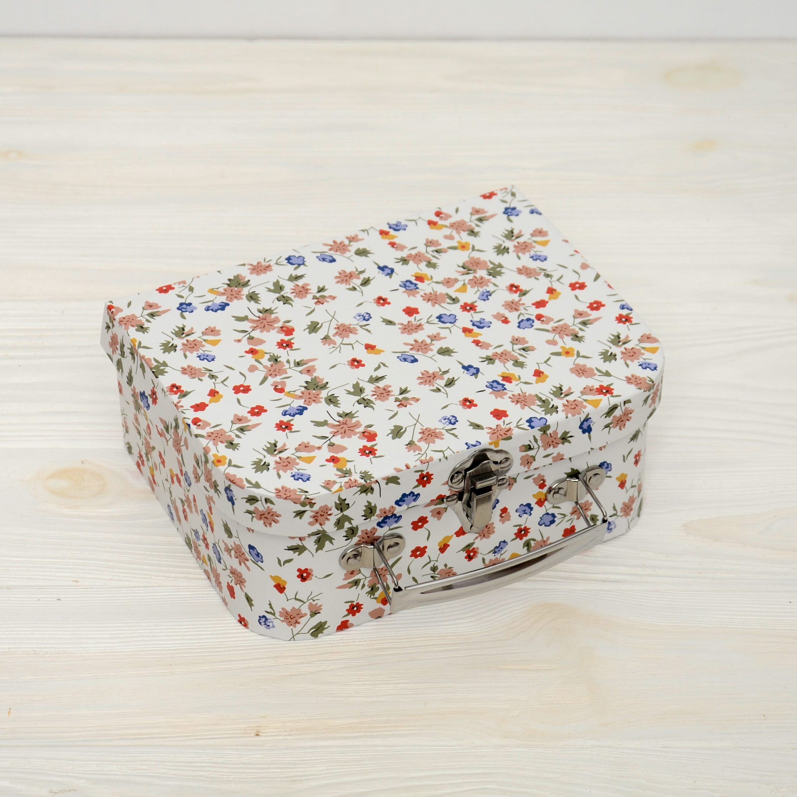 Коробка-валіза Польові квіти червоні 20*16*8 см S 1 Коробка валіза