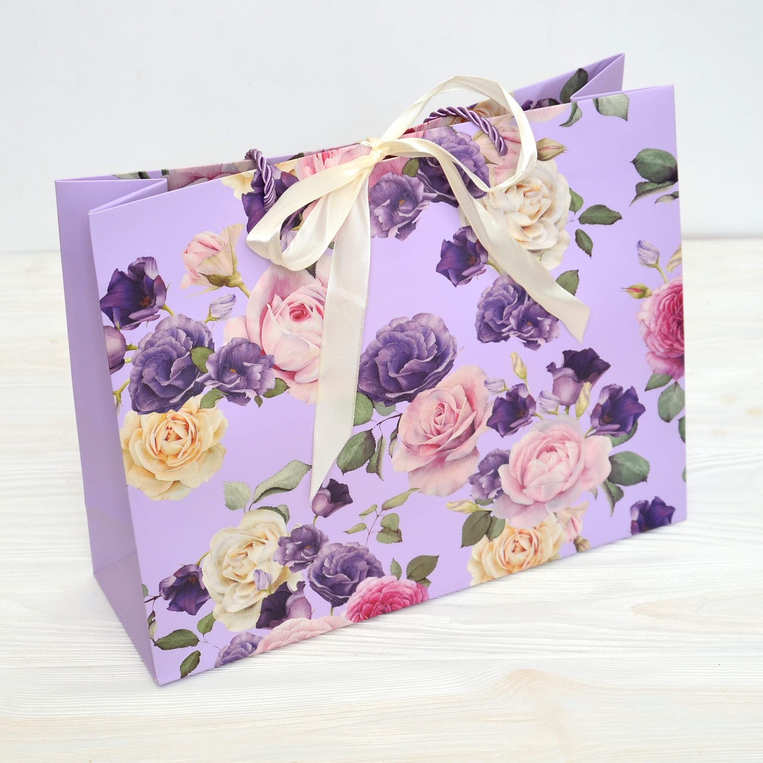 Пакет 320*110*260 мм (Flowers - бузковий) 1 Пакет