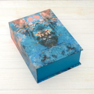 Коробка-книга Акварель синя 18*24*8.5 см L