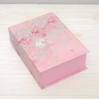 Коробка-книга Квіткова рожева 18*24*8.5 см L