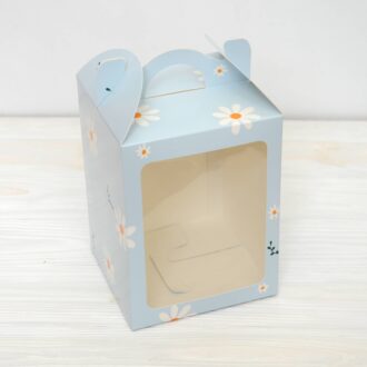 Коробка 150*150*200 мм ромашки з вікном