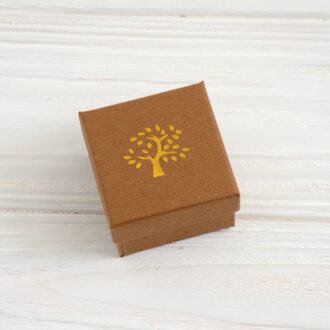 Коробка 5*5*3 см Дерево - коричнева