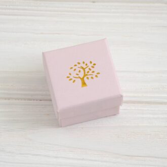 Коробка 5*5*3 см Дерево - рожева