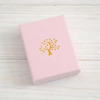 Коробка 7*9*2.5 см Дерево - рожева