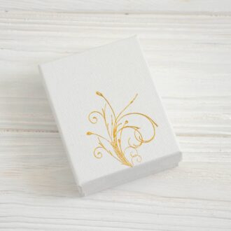 Коробка 7*9*2.5 см Гілочки - біла