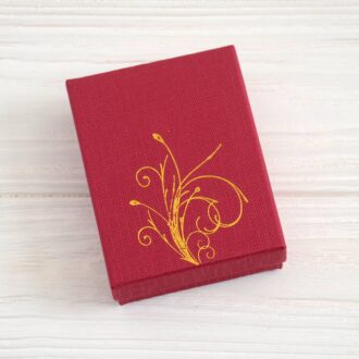 Коробка 7*9*2.5 см Гілочки - бордова