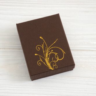 Коробка 7*9*2.5 см Гілочки - коричнева