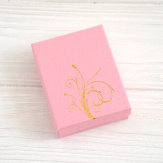Коробка 7*9*2.5 см Гілочки - рожева