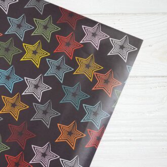 Папір подарунковий в листах 100*70 см (синій - зірки)