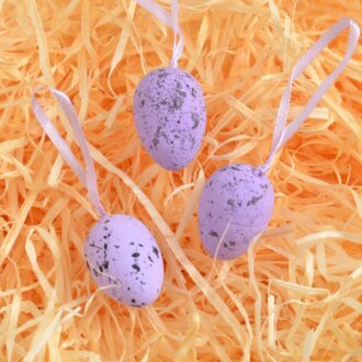 Фігурка підвісна Яйце в цятку 3.5 см фіолетове