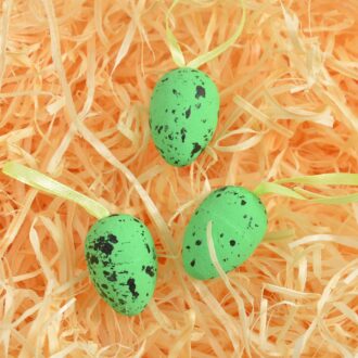 Фігурка підвісна Яйце в цятку 3.5 см зелене
