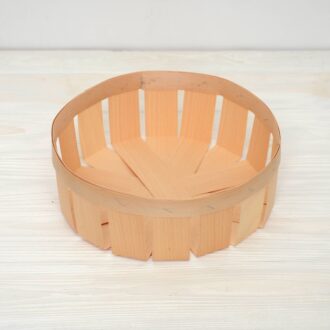 Кошик зі шпону круглий 220*220*80 мм