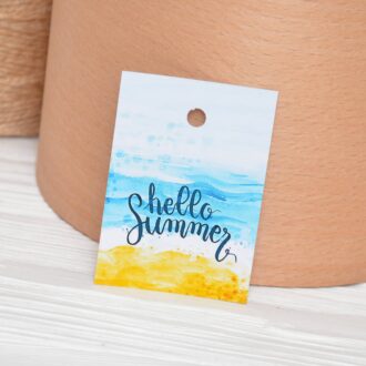 Бірка літня 50*70 мм Hello Summer море та пісок