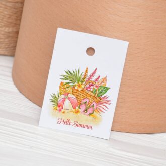 Бірка літня 50*70 мм Hello Summer пляжна сумка