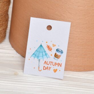 Бірка осіння 50*70 мм Autumn Day парасолька